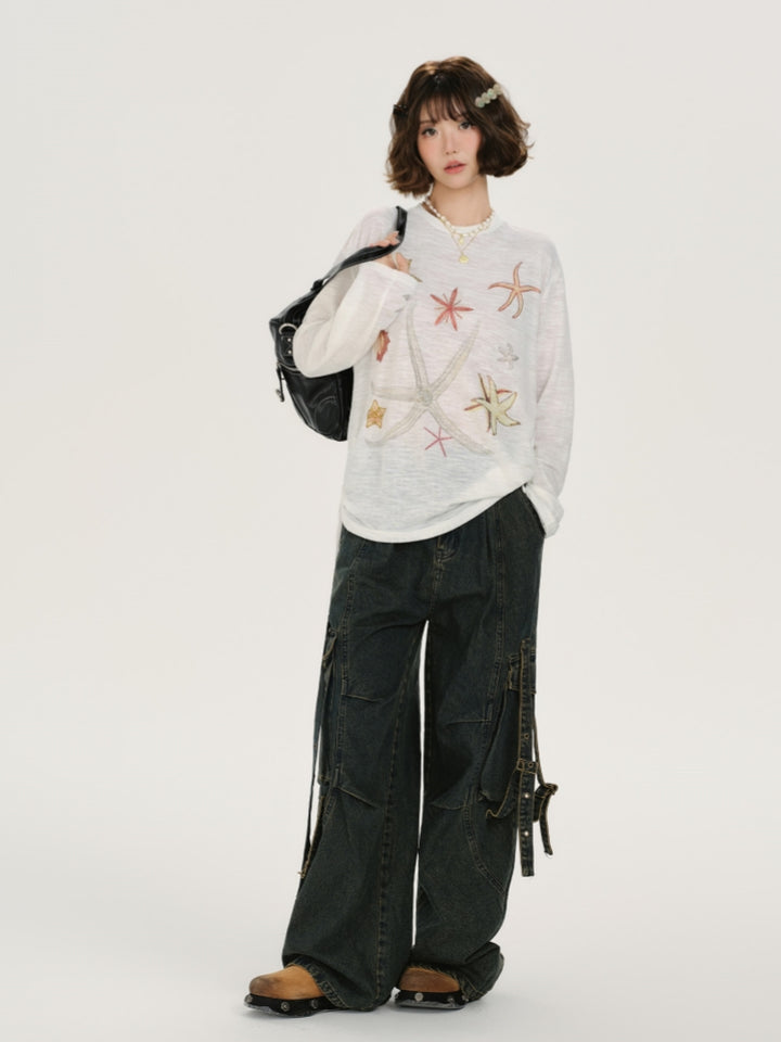 Kawaii Starfish Long Sleeve Shirt