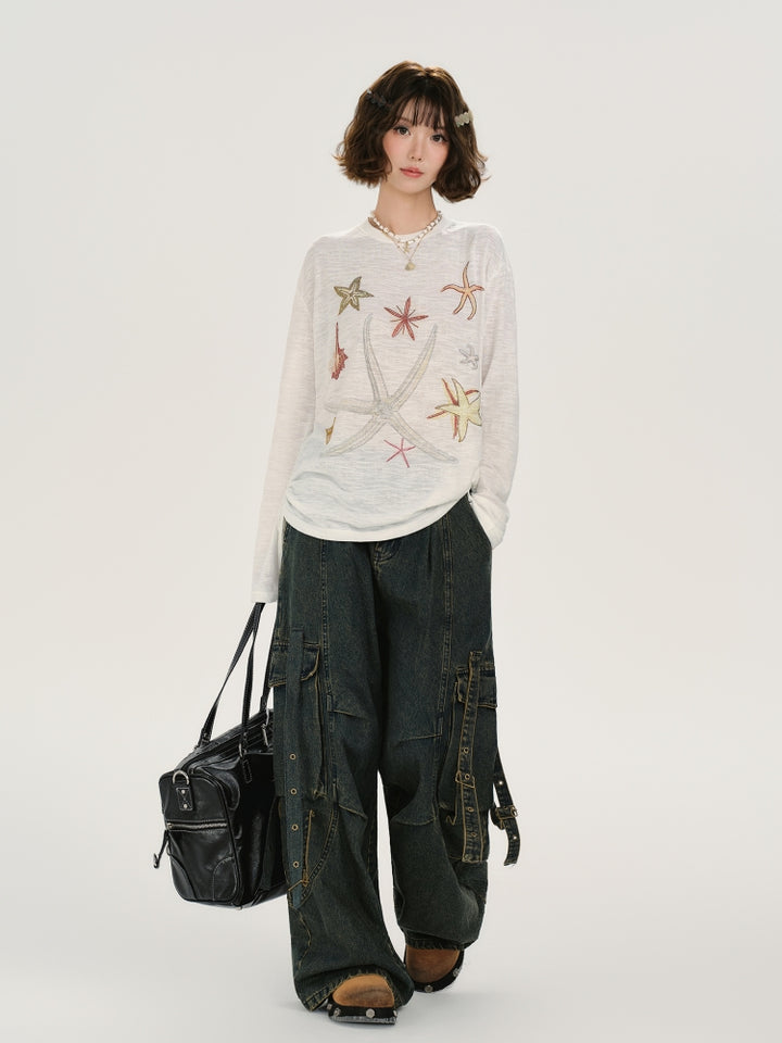 Kawaii Starfish Long Sleeve Shirt