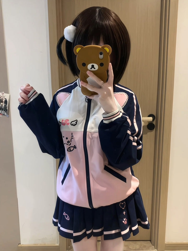 Kawaii Track Suit for Women, Spring Fall Loungewear