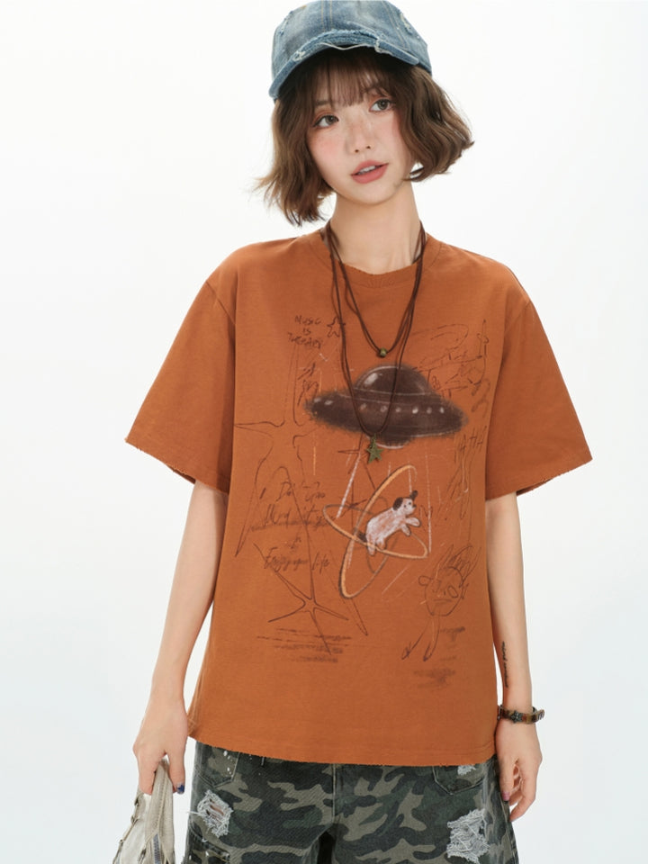 Kawaii UFO Dog T-Shirt