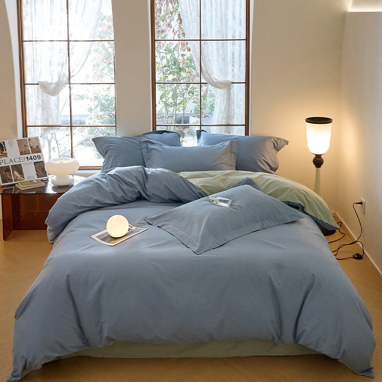 Modern Minimalist Solid Color Cotton Bedding Set