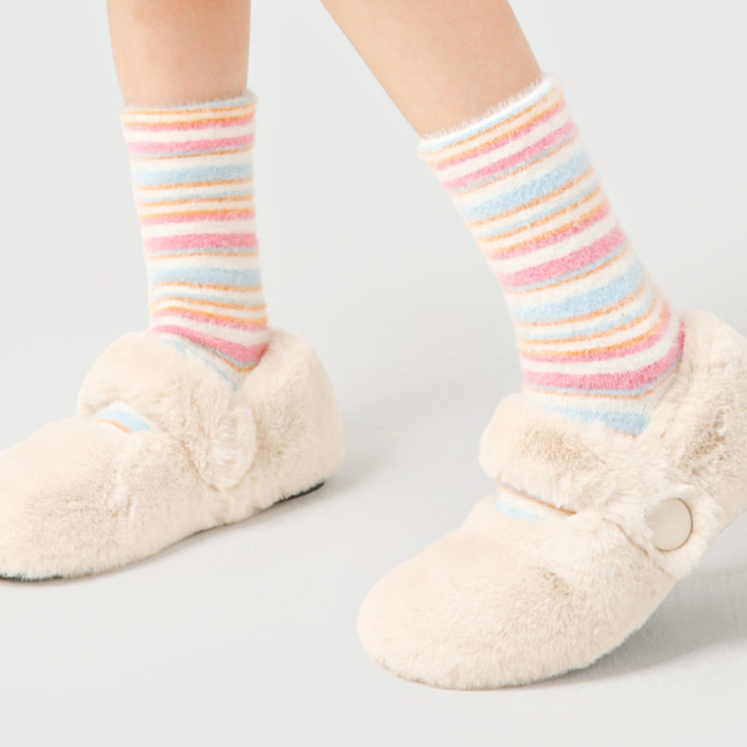 Colored Stripes Winter Thick Plush Socks