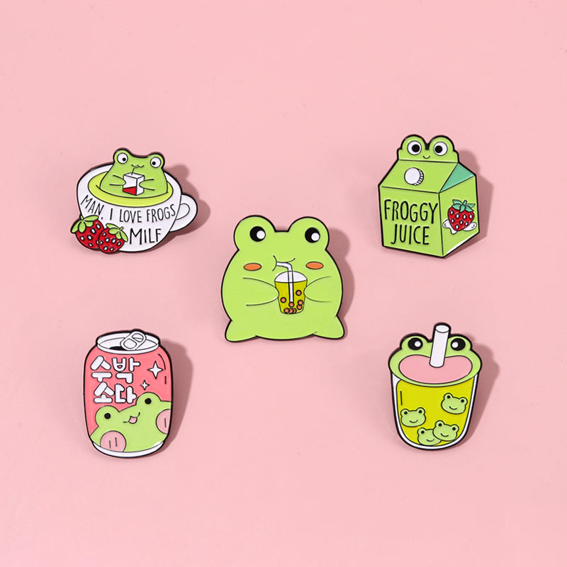 Cute Cartoon Frog Pins