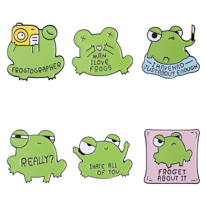 Funny Carton Froggy Pins