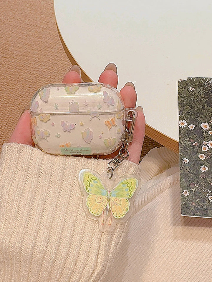Cottagecore green butterfly AirPods case