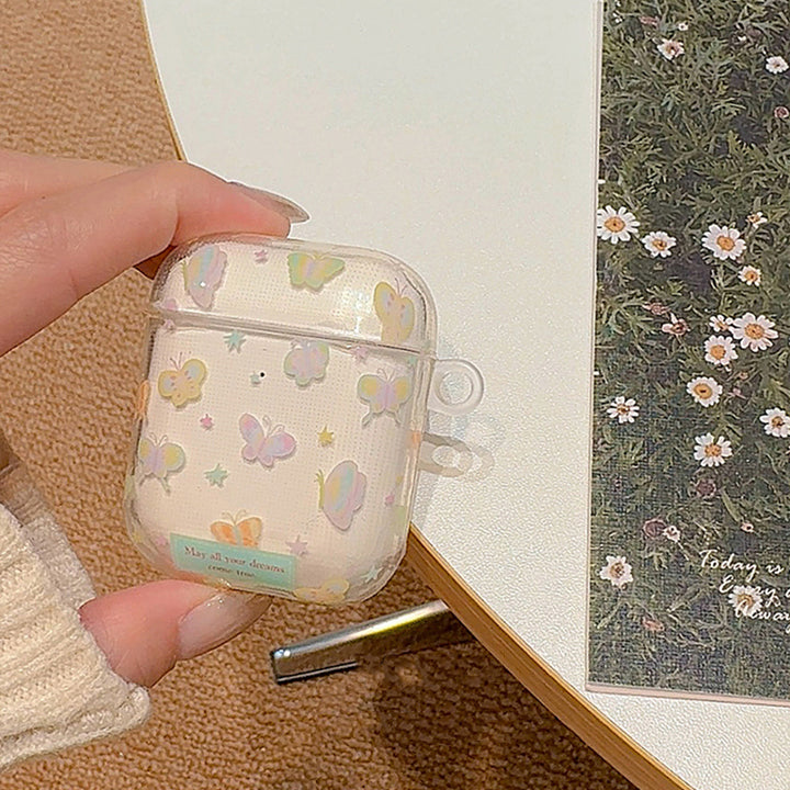 Cottagecore green butterfly AirPods case