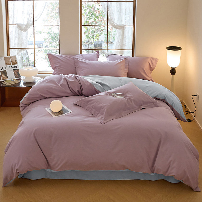 Modern Minimalist Solid Color Cotton Bedding Set