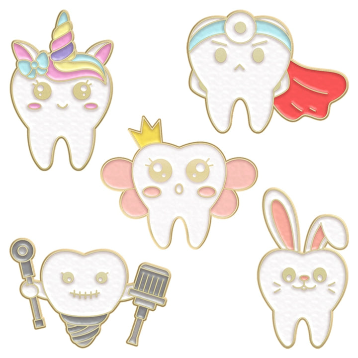 Cartoon Love Your Teeth Pins