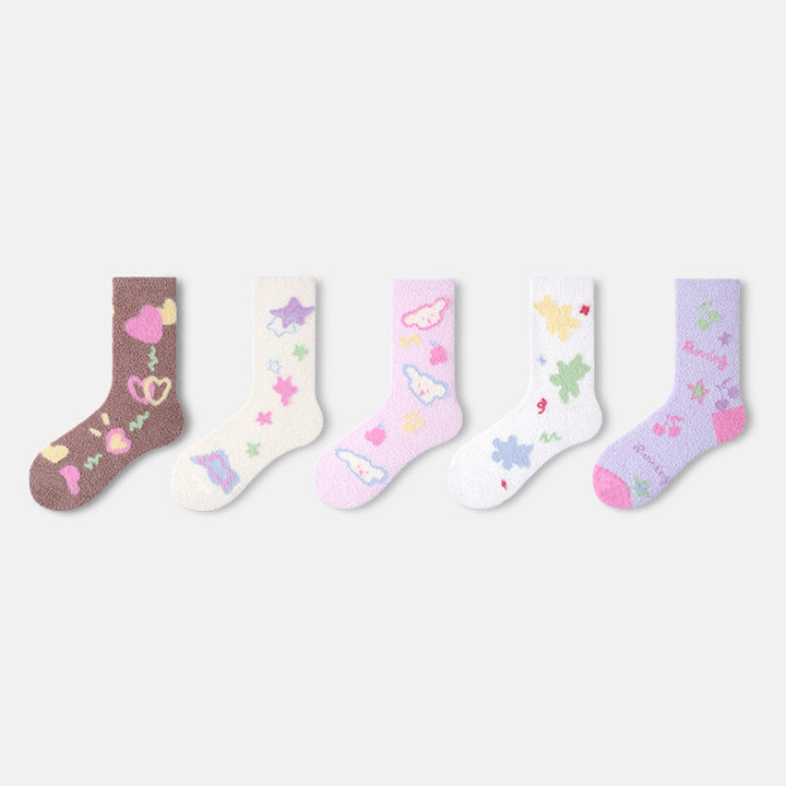 Cute Cartoon Coral Fleece Thick Winter Socks