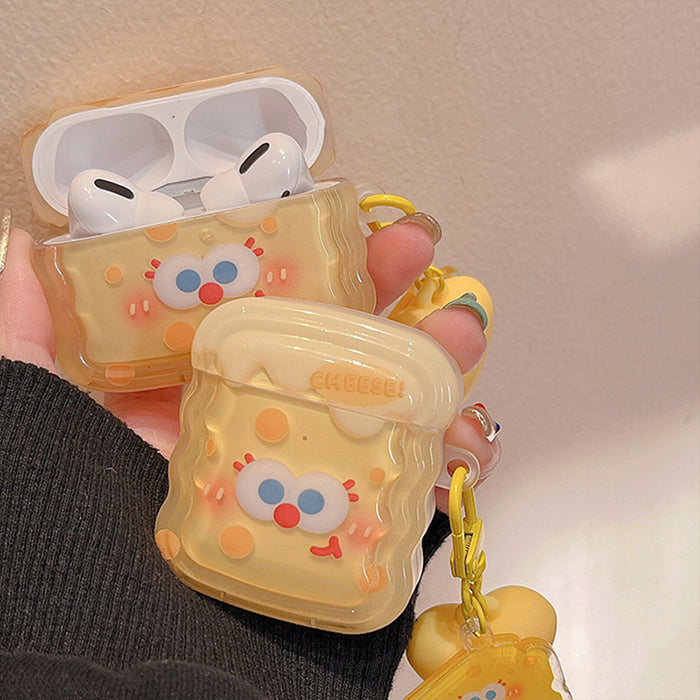 Cute Cheese Airpods Case with Charms