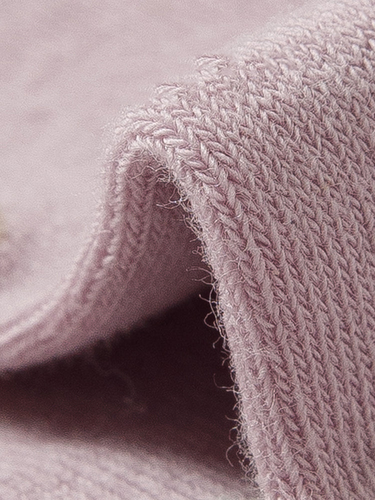 6 pairs of purple rabbit cotton mid-calf socks