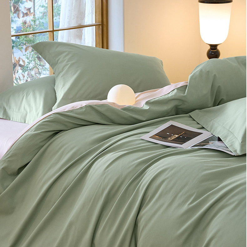 Modern Minimalist Solid Color Cotton Bedding Set