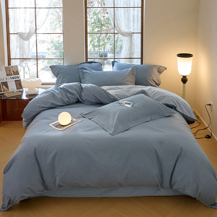 Modern Minimalist Solid Color Cotton Bedding Set