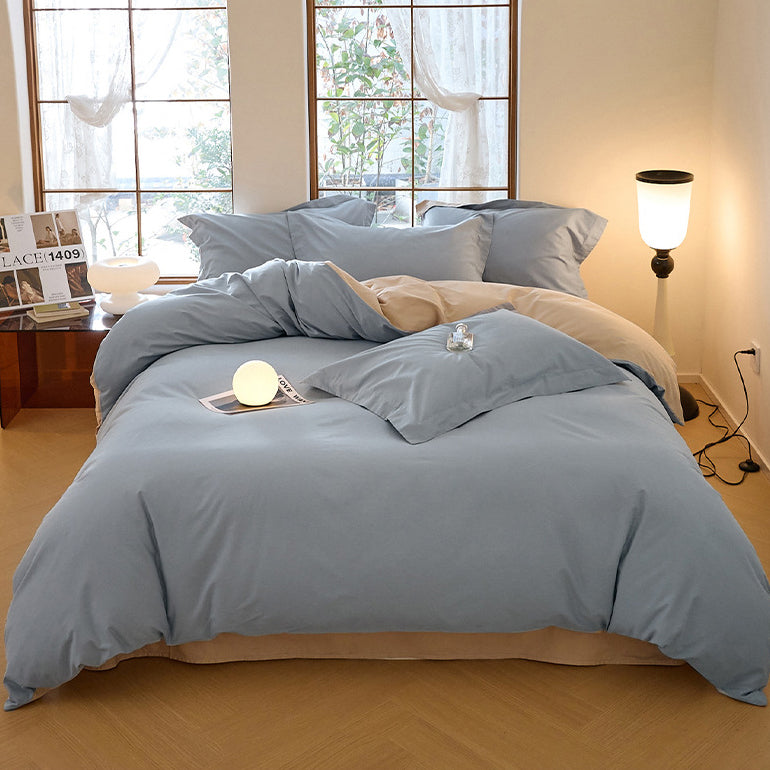 Modern Minimalist Solid Color Cotton Bedding Set