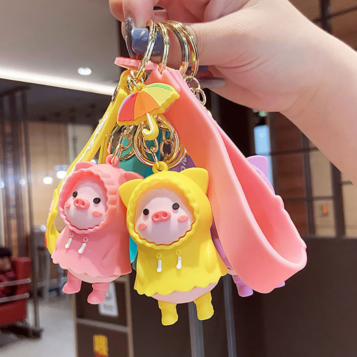 Raincoat Piggies Keychains