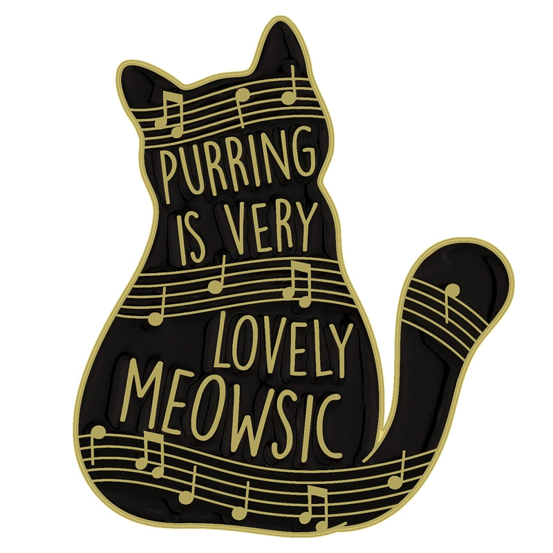 Cartoon Piano Cat Pins
