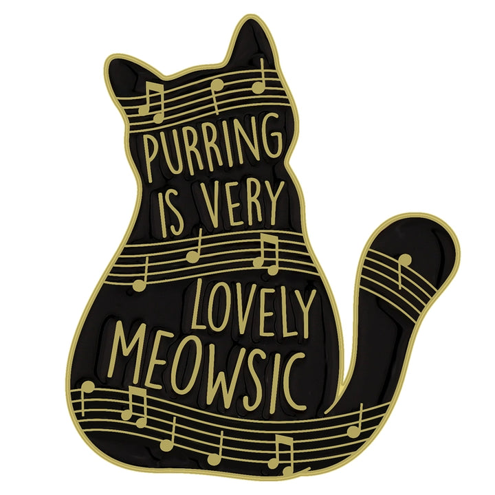 Cartoon Piano Cat Pins