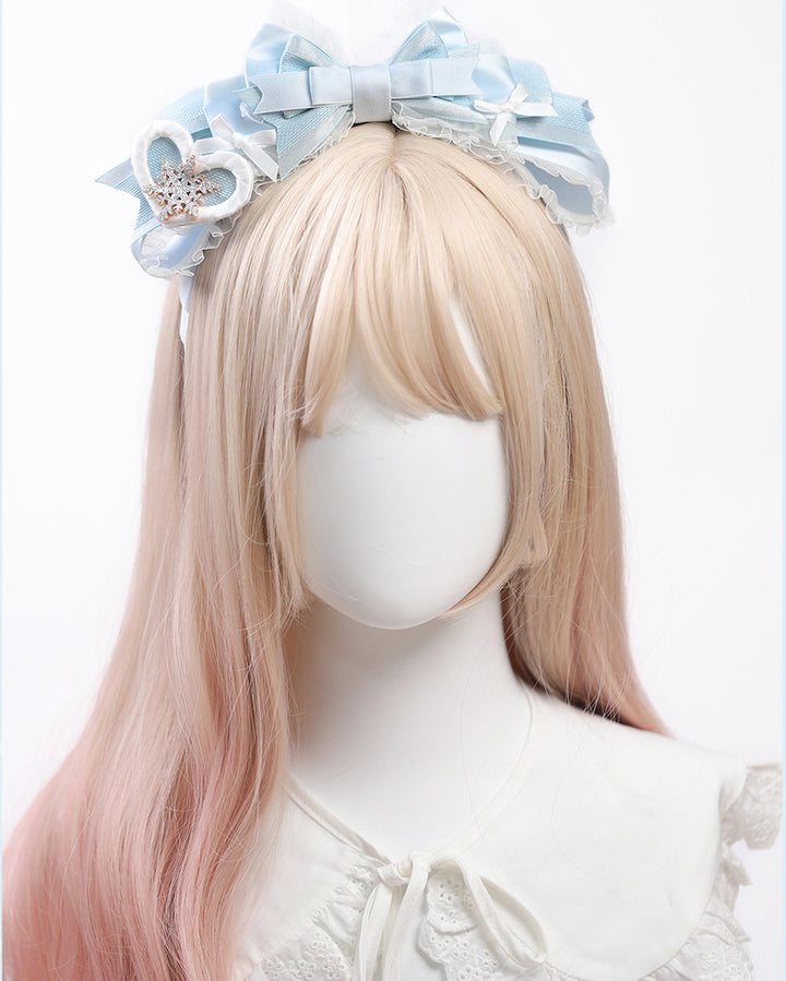 Light Blue Bow KC with Detachable Heart