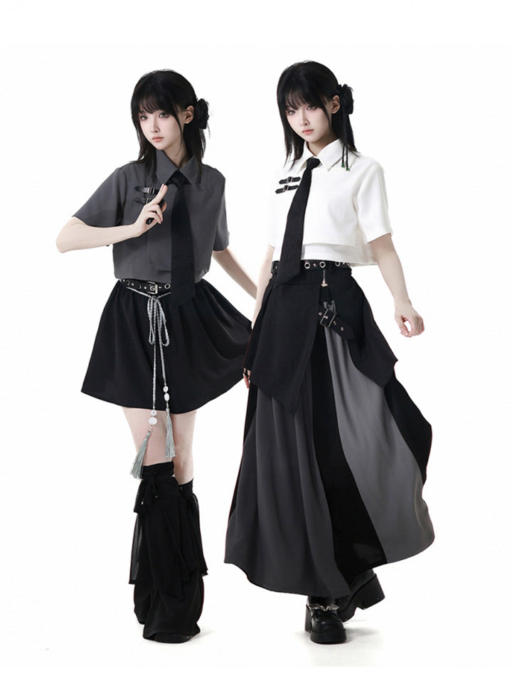 Chinese Street Style Shirt / Skirt / Shorts / Corset Belt