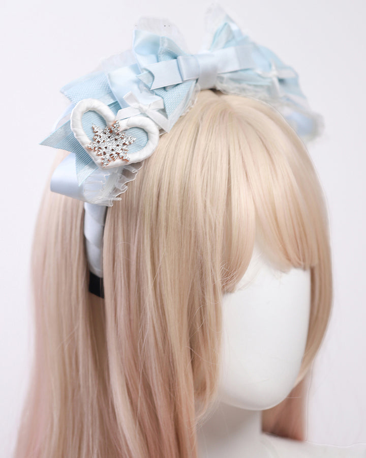 Light Blue Bow KC with Detachable Heart