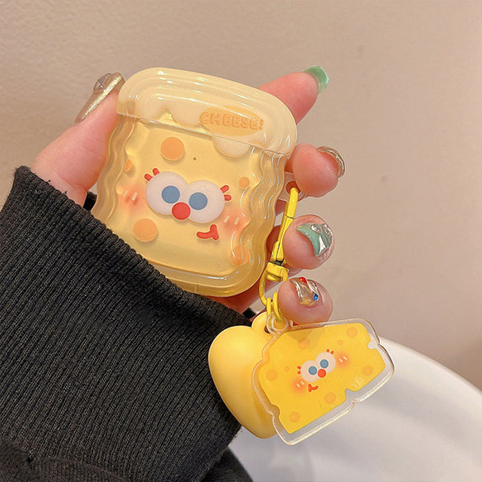 Cute Cheese Airpods Case with Charms