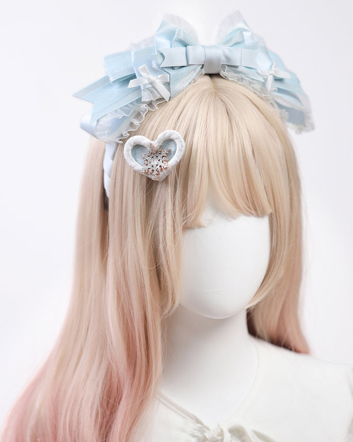 Light Blue Bow KC with Detachable Heart