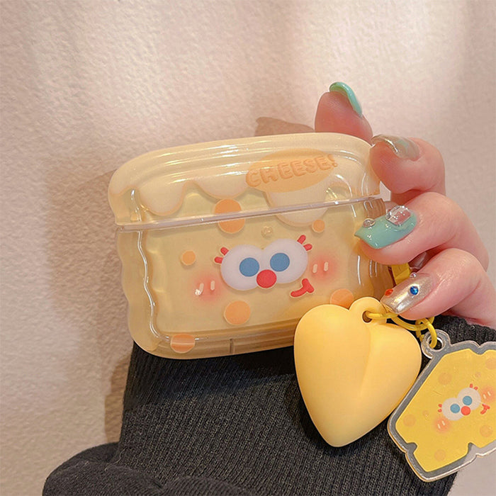 Cute Cheese Airpods Case with Charms