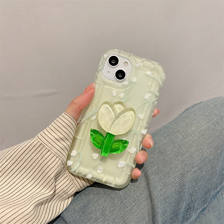 Tulip iPhone Case with Popsocket Holder -DOLLIEFAE