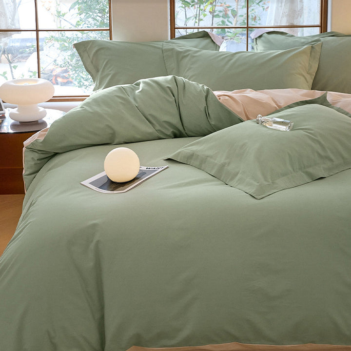 Modern Minimalist Solid Color Cotton Bedding Set