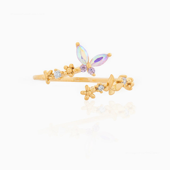Fairy Butterfly Flower Adjust Rings