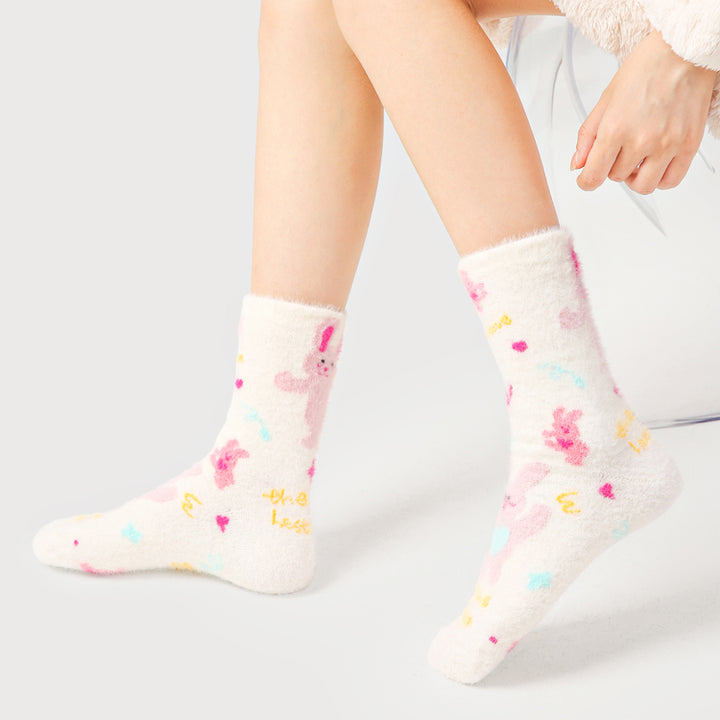 Cartoon Bunny Winter Thick Plush Socks