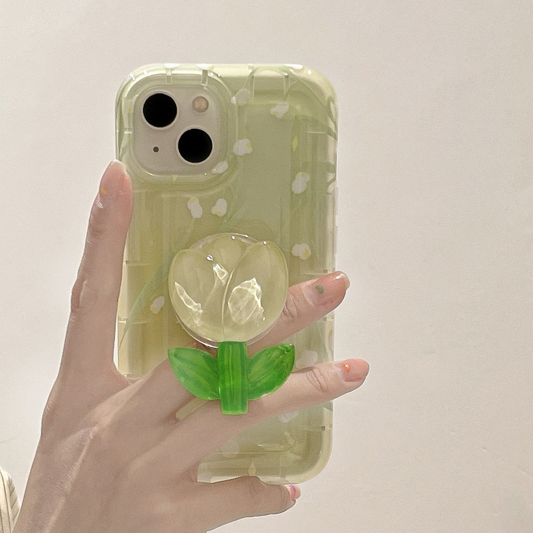 Tulip iPhone Case with Popsocket Holder -DOLLIEFAE