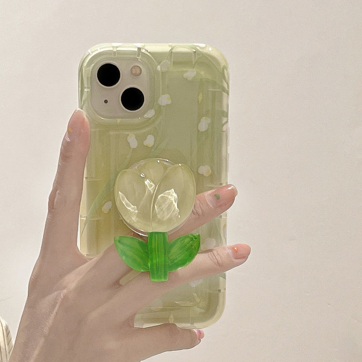 Tulip iPhone Case with Popsocket Holder -DOLLIEFAE