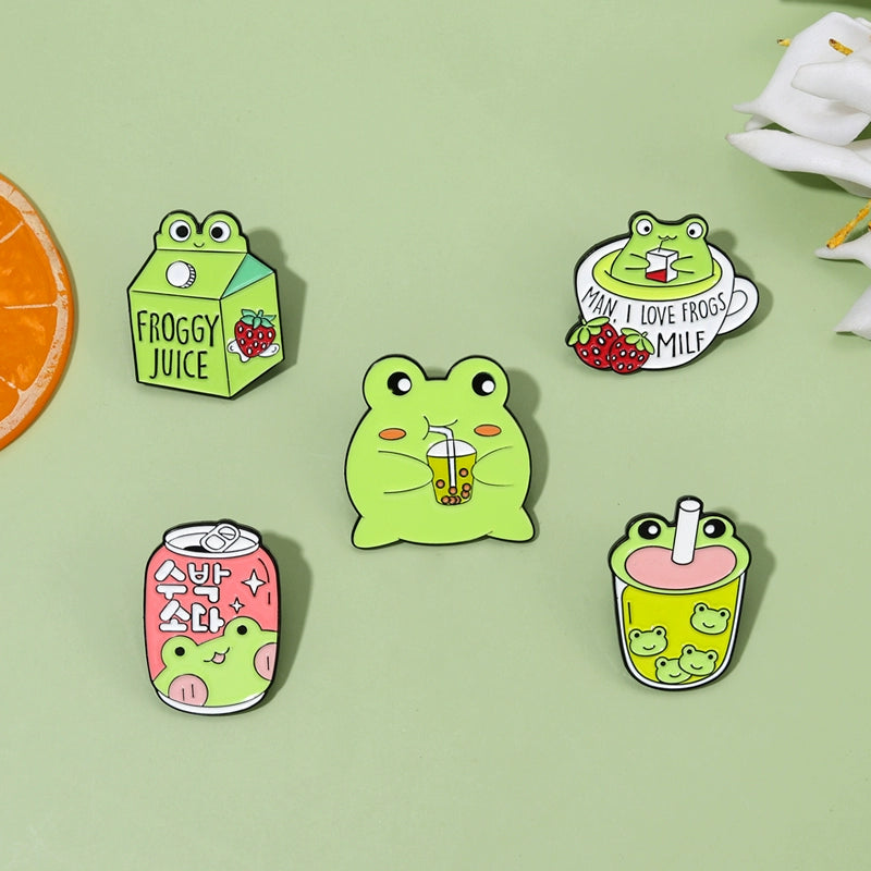 Cute Cartoon Frog Pins