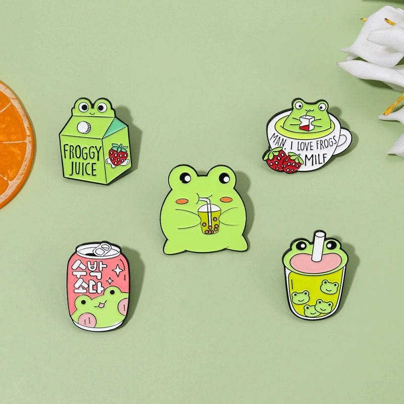 Cute Cartoon Frog Pins