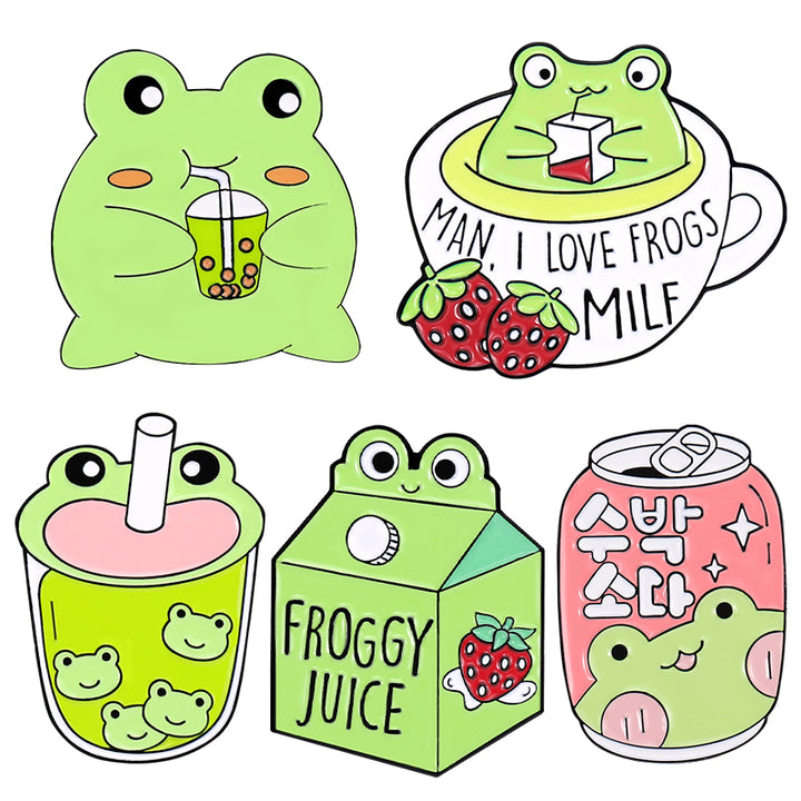 Cute Cartoon Frog Pins