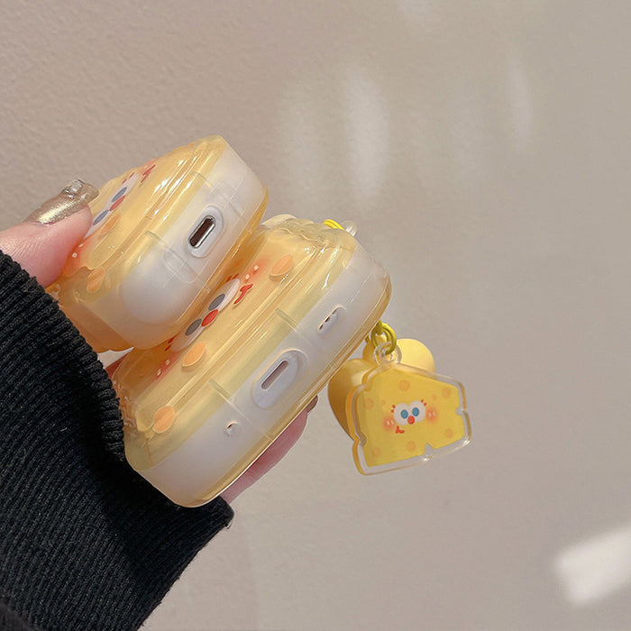 Cute Cheese Airpods Case with Charms