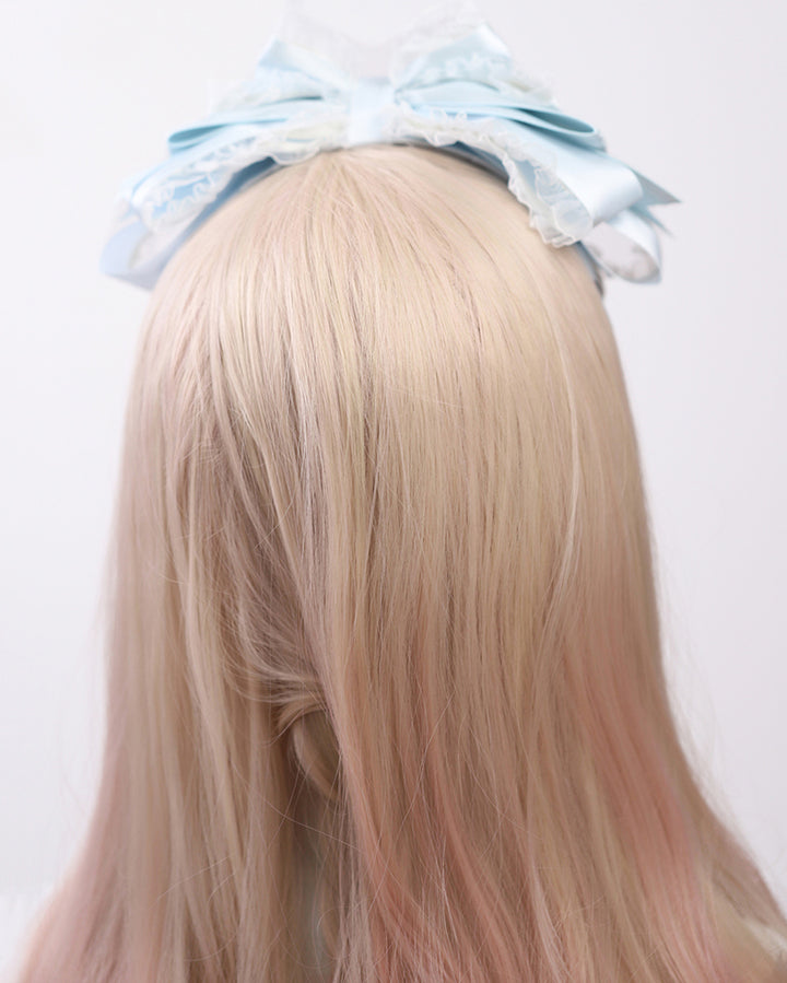 Light Blue Bow KC with Detachable Heart