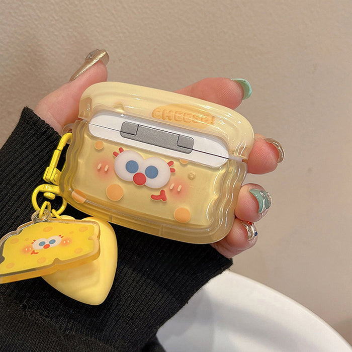 Cute Cheese Airpods Case with Charms
