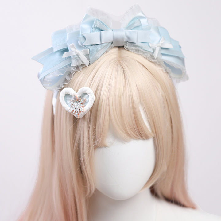 Light Blue Bow KC with Detachable Heart