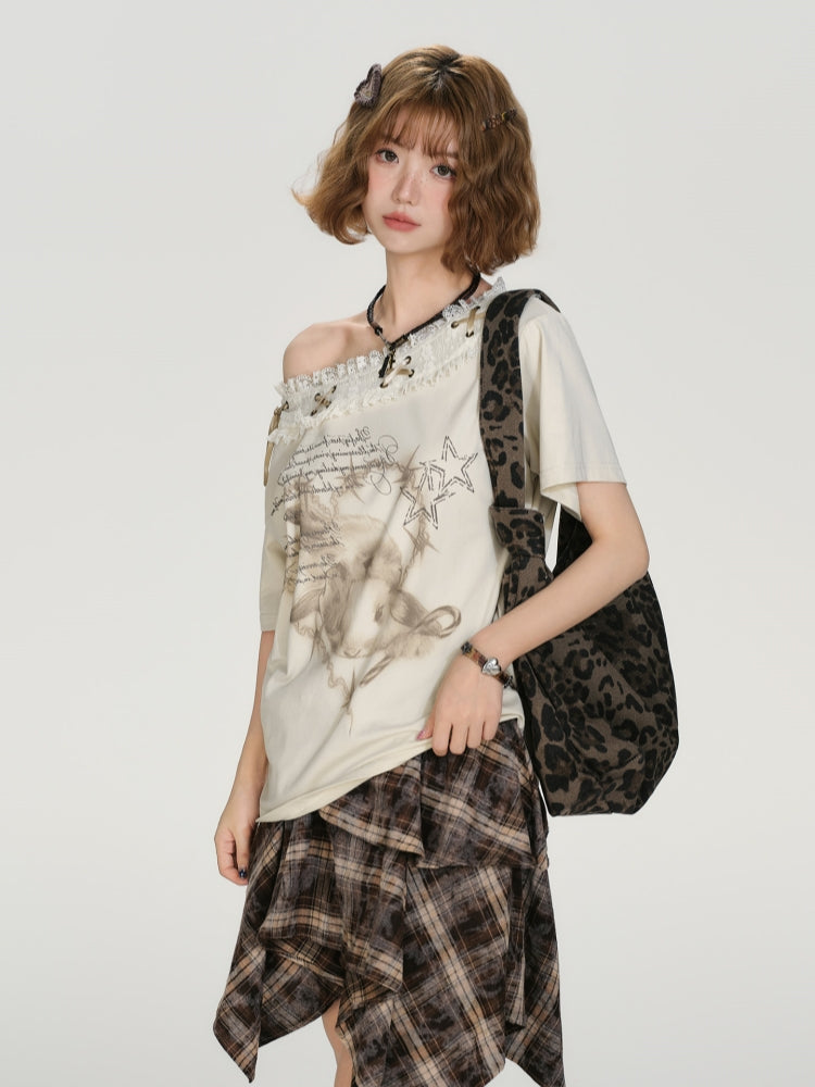Romantic Bunny & Floral T-Shirt