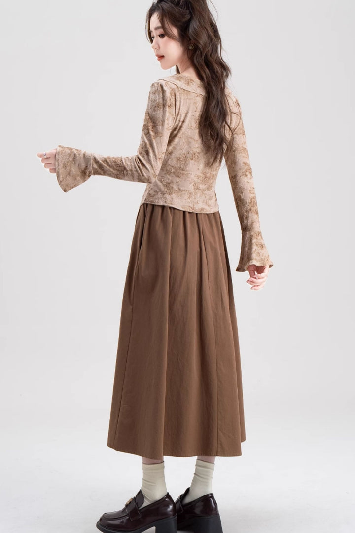 Ruffle V-Neck Fitted Elegant Top