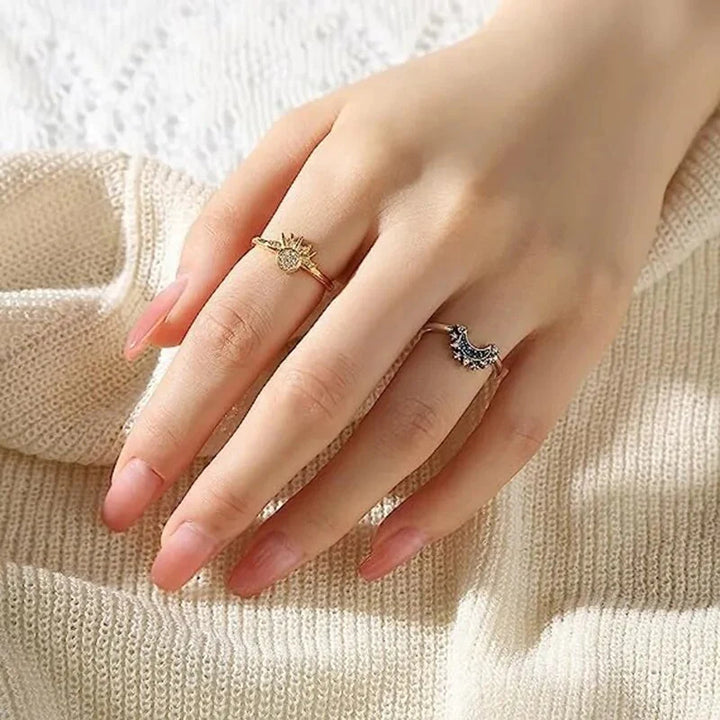 Sun & Moon Ring Set