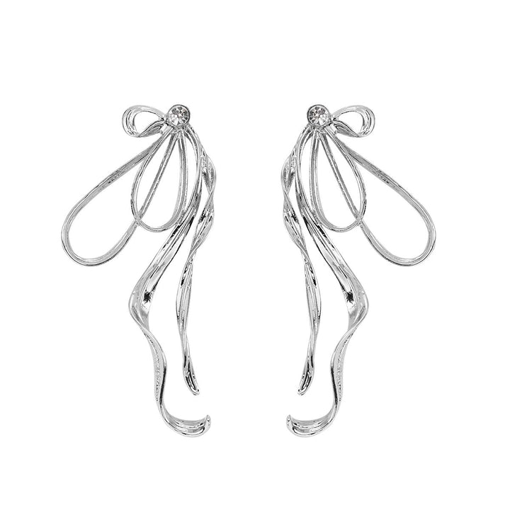 Silver Bowknot Earrings