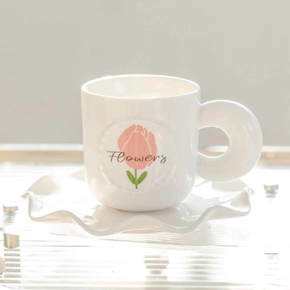 Tulip Lily Rose Ceramics Mug