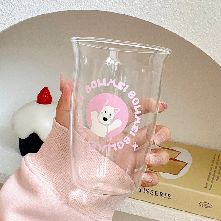 Cute Westie Polar Bear Couple Glasses