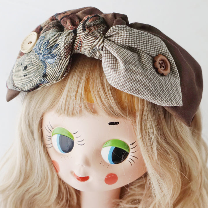 Vintage Japanese Bear Bow Headband