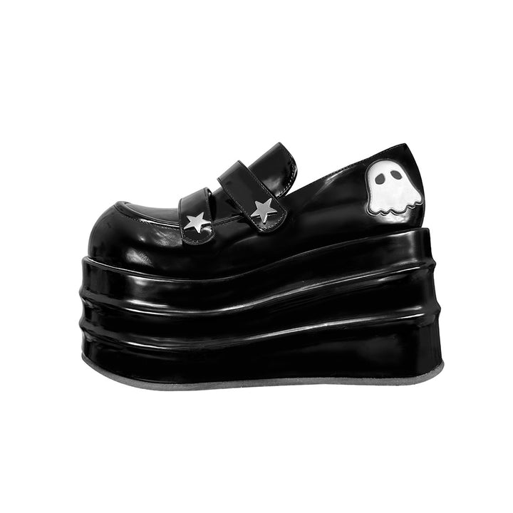 Gothic Punk Ghost Platform Shoes