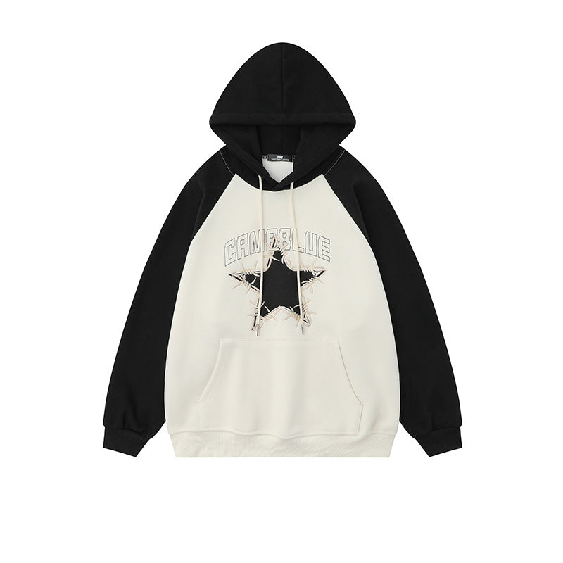 Cool style star embroidery sweatshirt