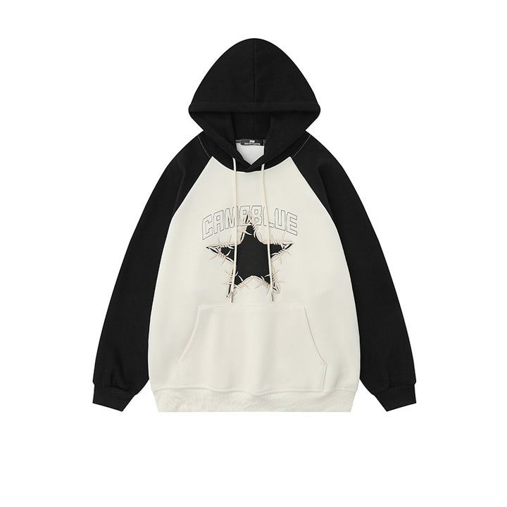 Cool style star embroidery sweatshirt